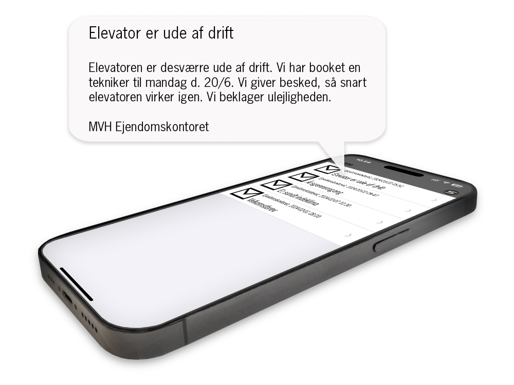 Elevatorbesked web - Beskeder i MultiApp®