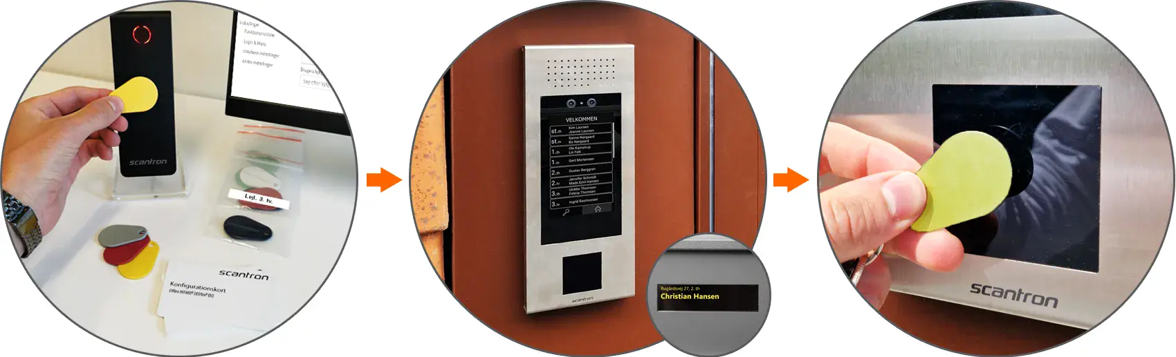 Opret adgangsbrikker og opdatér beboernavne i adgangssystemet direkte fra PC'en