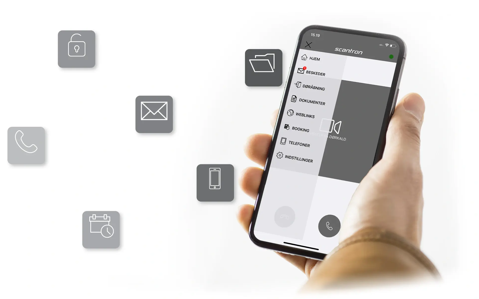 MultiApp-funktioner_scantron Scantron MultiApp er en smart beboer-app til boligforeninger og ejendomsadministratorer, som ønsker et digitalt adgangssystem