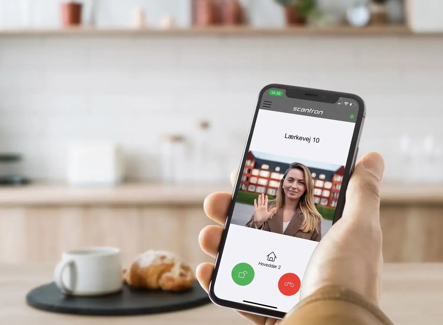 App til besvarelse af opkald fra dørstationen