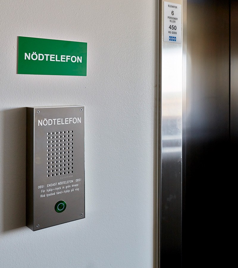 Noedtelefon opgang - Brandkommunikation