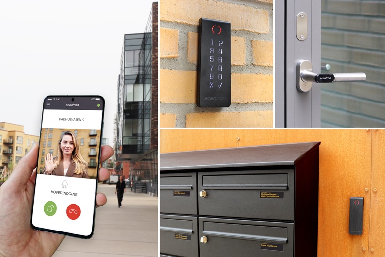 Pakhuskajen oversigt billede 2 786x524 - Digitalt adgangssystem med touch-dørstationer og app