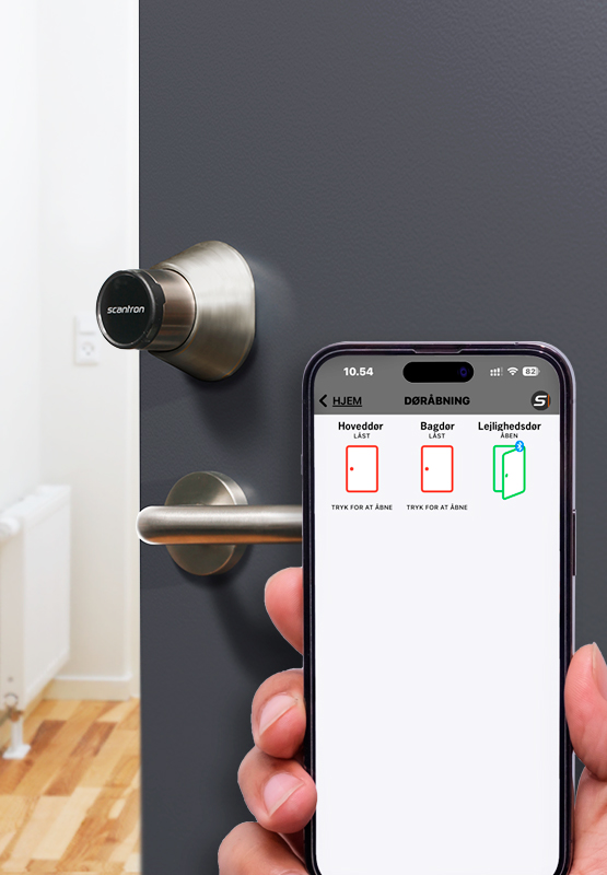 Sensolock BLE forbindelse aaben med smartphone - Åben døren med din smartphone