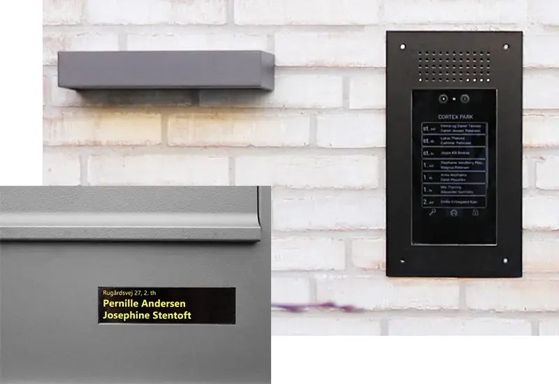 Digitalt adgangssystem opdaterer automatisk beboernavnene i dørstationer og postkasser