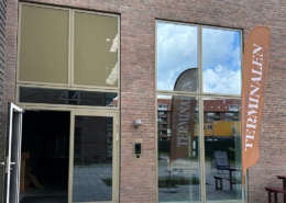 Scantron SAGA dørstation ved indgangen til Gammelhavn i Vejle