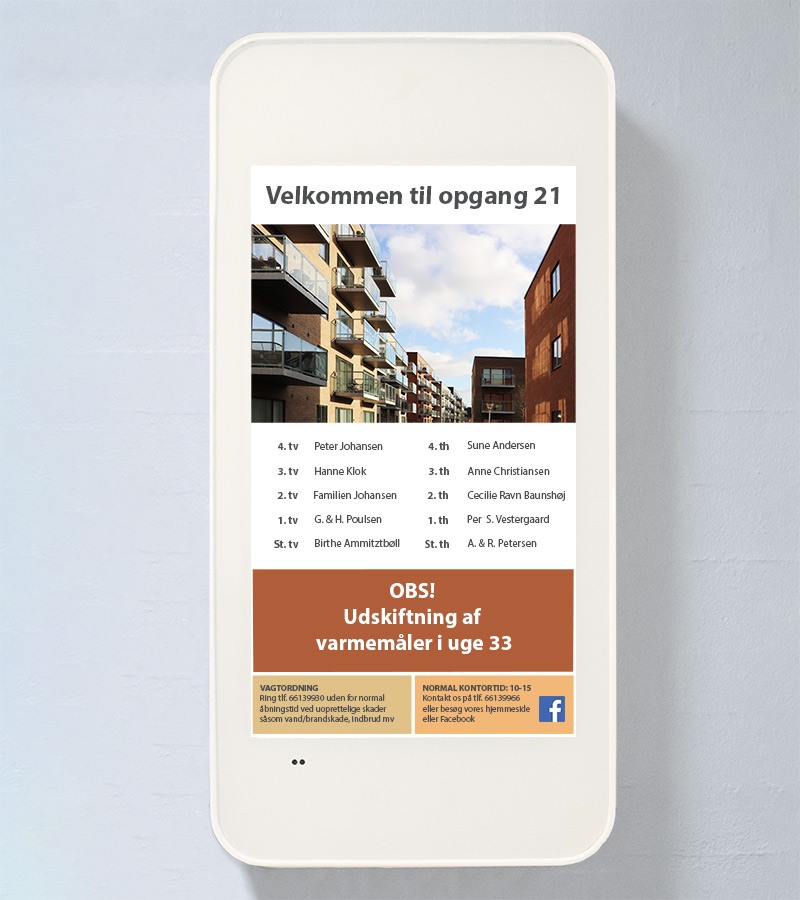 infoskaerm til adgangskontrol - Adgangskontrolsystem