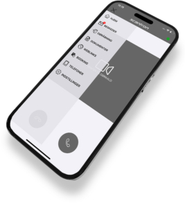 multiapp-menu_2_800x900 Scantron MultiApp er en smart beboer-app med dørtelefoni, adgangskontrol og beskeder til det digitale ejendomskontor