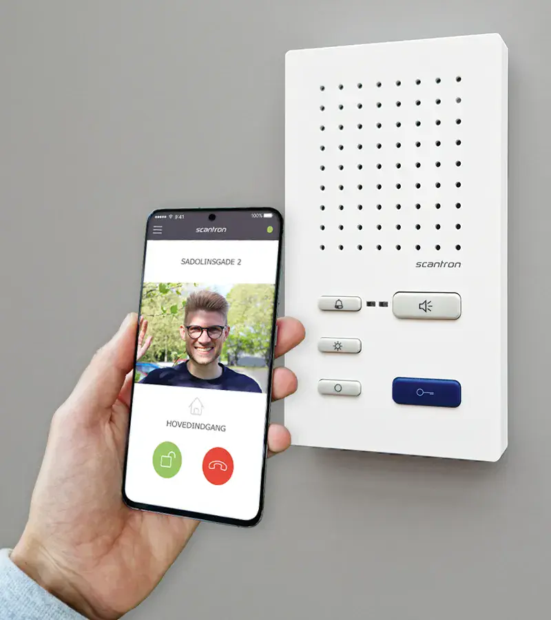stilux-og-multiapp-kombination_scantron_800x900 Kombinér app og et fysisk svarapparat i lejligheden, som svarmuligheder i dørtelefoni